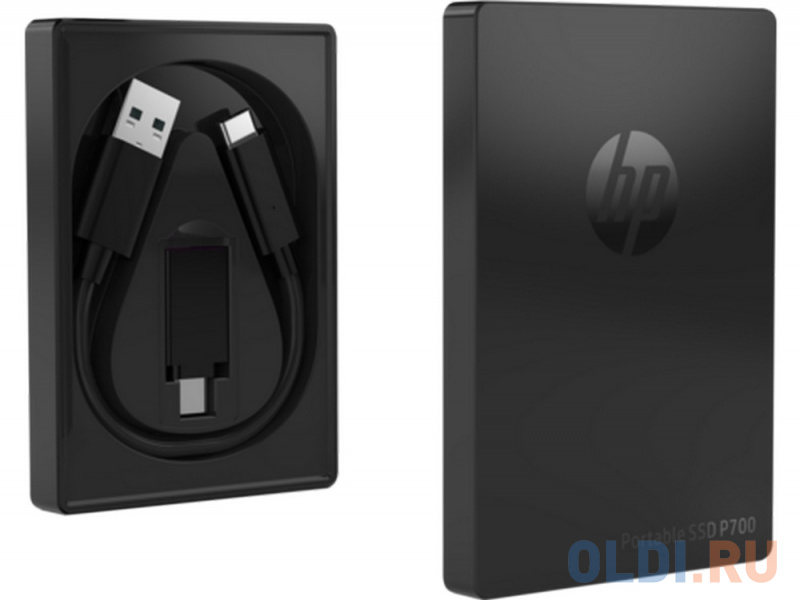 Портативный твердотельный накопитель HP P700, USB 3.1 gen.2 / USB Type-C / USB Type-A, OTG, 512 Гб, R1000/W1000, Черный 5MS29AA P700 (5MS29AA) - фото 1