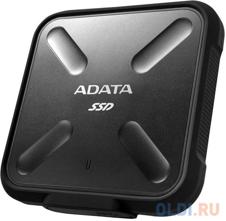 Внешний жесткий диск 256Gb SSD Adata SD700 Series ASD700-256GU31-CBK черный (USB 3.1, 440/430Mbs, 3D TLC, IP68, 84х14х84mm, 100g) - фото 1