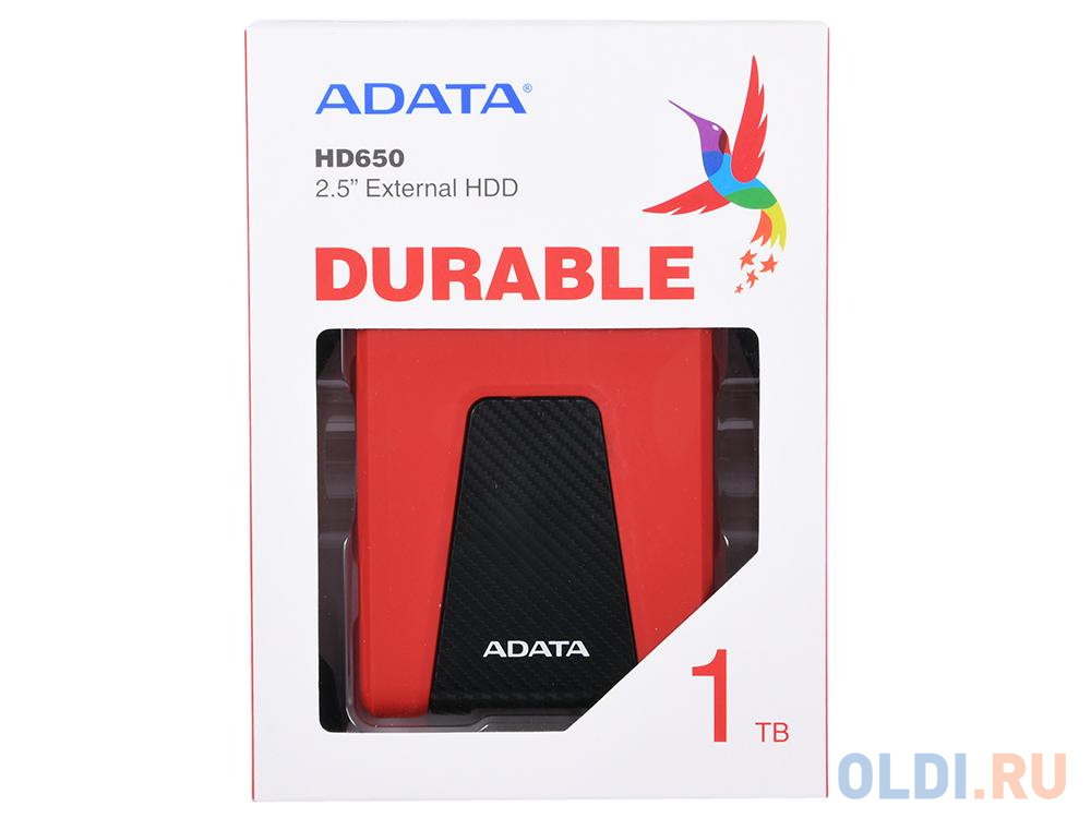 Внешний жесткий диск 1Tb Adata USB 3.1 AHD650-1TU31-CRD HD650 2.5