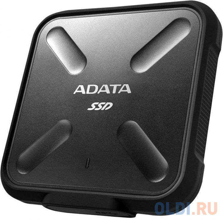 Внешний жесткий диск 1Tb SSD Adata SD700 Series ASD700-1TU31-CBK черный (USB3.1, 440/430Mbs, 3D TLC, 84х14х84mm, 80g) - фото 1