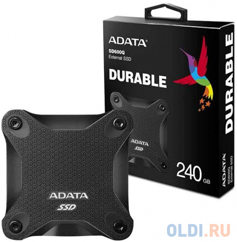 Накопитель SSD A-Data USB 3.0 240Gb ASD600Q-240GU31-CBK SD600Q 1.8" - фото 4