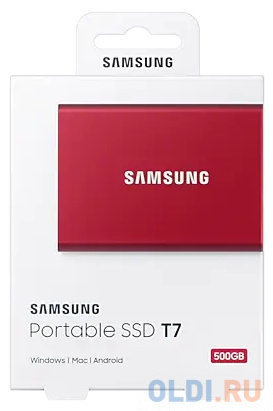  SSD  1.8  500 Gb USB 3.1 Type-C Samsung T7 (MU-PC500R/WW) 