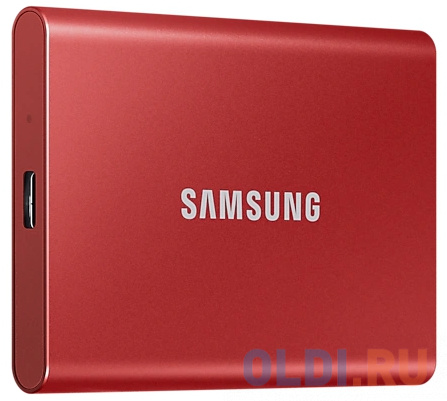 Внешний SSD диск 1.8&quot; 500 Gb USB 3.1 Type-C Samsung T7 (MU-PC500R/WW) красный Вид№2