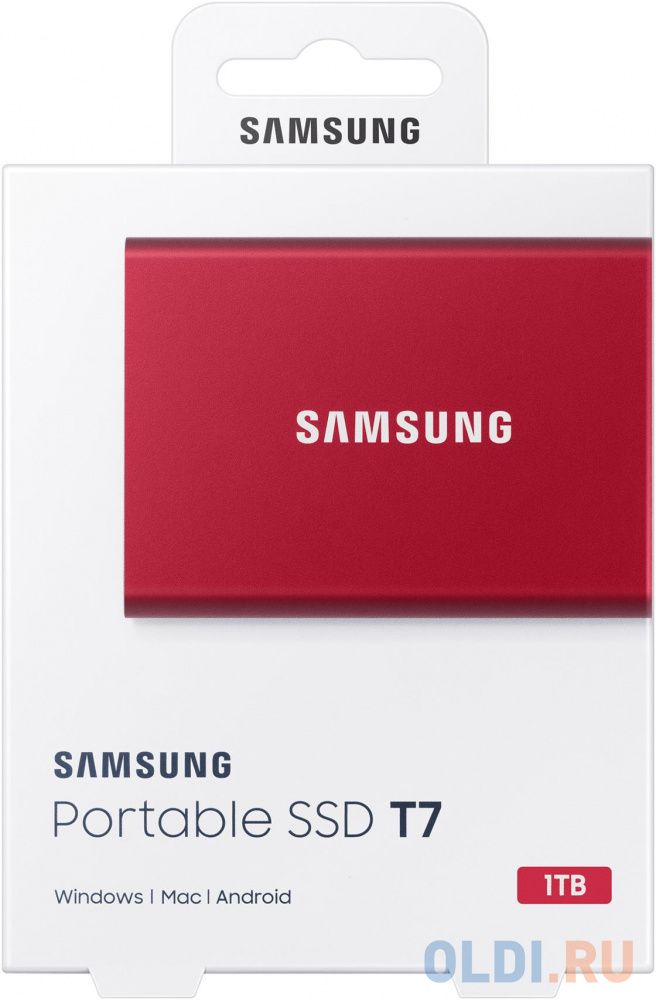 Внешний SSD диск 1.8" 2 Tb USB Type-C Samsung MU-PC2T0R/WW красный фото