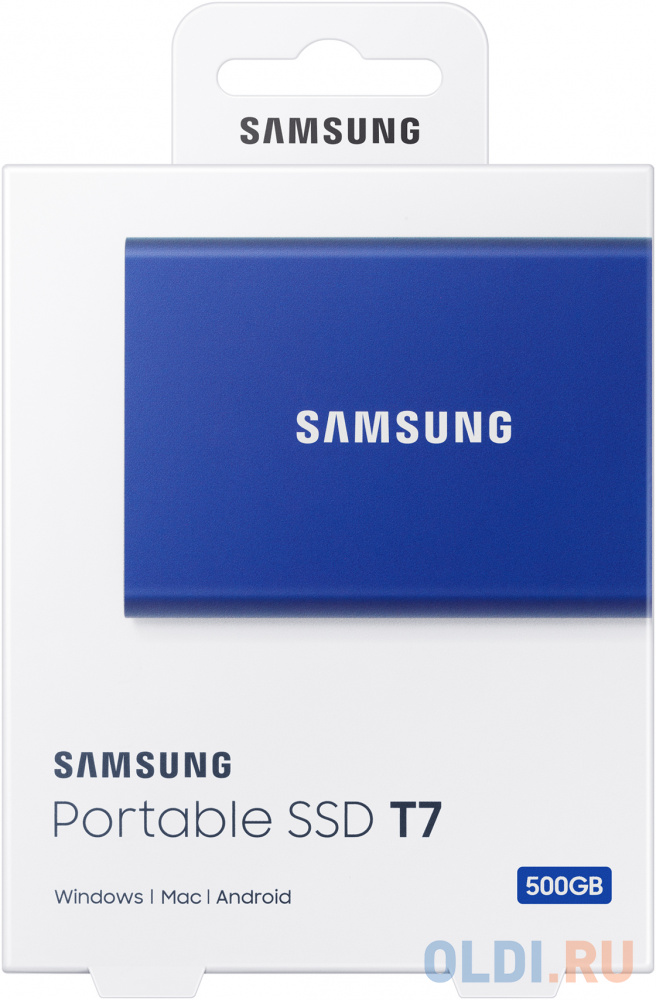 Внешний накопитель SSD Samsung 500Gb T7, 1.8&quot;, USB 3.2/Type-C, синий (MU-PC500H/WW) Вид№8