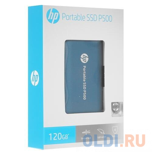 Портативный твердотельный накопитель HP P500, USB 3.1 gen.2 / USB Type-C / USB Type-A, OTG, 120 Гб, R350/W210, Синий 7PD47AA#ABB - фото 4