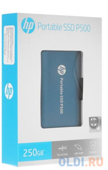 Внешний жесткий диск 2.5&quot; 250 Gb USB 3.2 Gen 2 HP P500 синий Вид№4