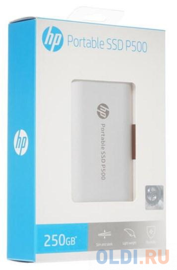 Портативный твердотельный накопитель HP P500, USB 3.2 gen.2 / USB Type-C / USB Type-A, OTG, 250 ГБ, R370/W200, серебряный 7PD51AA#ABB - фото 5