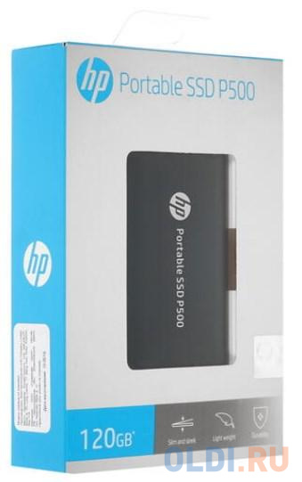 Портативный твердотельный накопитель HP P500, USB 3.1 gen.2 / USB Type-C / USB Type-A, OTG, 120 Гб, R350/W210 Черный 6FR73AA#ABB - фото 4