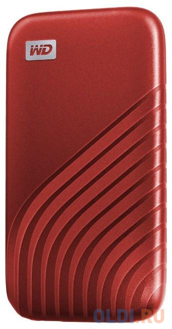 SSD жесткий диск USB-C 500GB EXT. WDBAGF5000ARD-WESN WDC, цвет красный, размер (ШхГхТ) 100x55x9 мм - фото 3