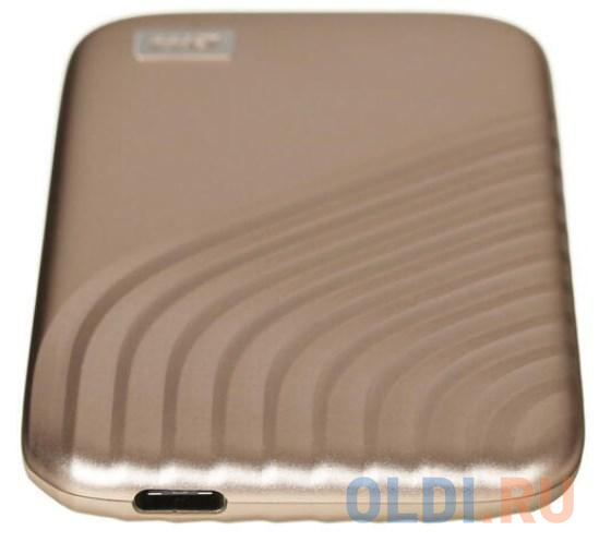 SSD жесткий диск USB-C 500GB EXT. WDBAGF5000AGD-WESN WDC, цвет золотистый, размер ДхШхТ 100,08х55,12х8,89 мм - фото 3