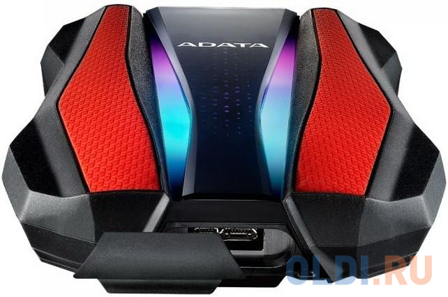 Внешний жесткий диск 2.5" 2 Tb USB 3.2 Gen1 A-Data HD770G красный черный фото