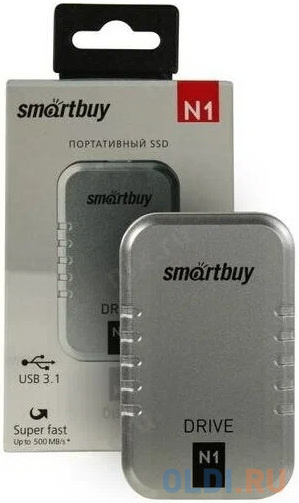Smartbuy SSD N1 Drive 256Gb USB 3.1 SB256GB-N1S-U31C, silver - фото 4