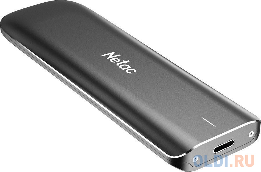 Внешний SSD SSD External Netac 250Gb ZX <NT01ZX-250G-32BK> (USB3.2 Gen2 Type C, up to 1050/950MBs, 105х34х10.5mm, 36.5g, Aluminium) Black, цвет черный, размер 105 х 34 х 10 мм - фото 1