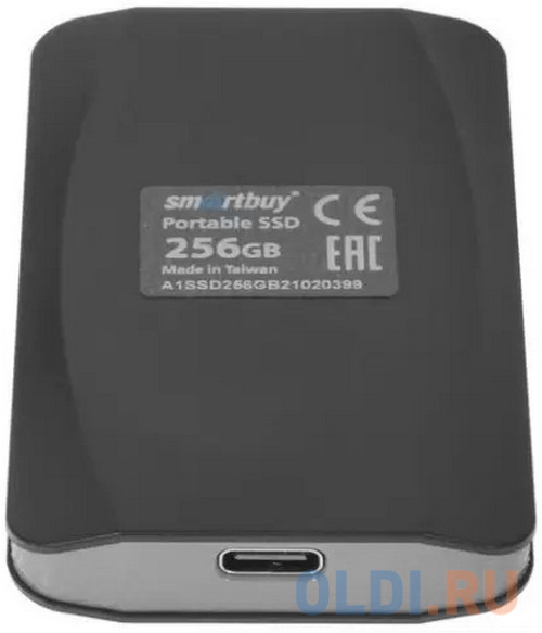 Smartbuy SSD A1 Drive 256Gb USB 3.1 SB256GB-A1B-U31C, black - фото 3