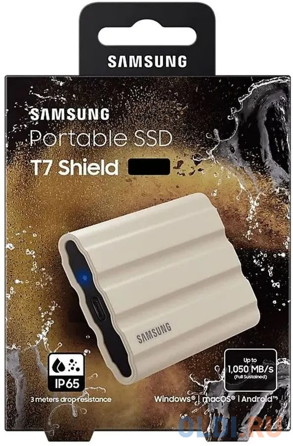 Внешний SSD диск 1.8&quot; 1 Tb USB Type-C Samsung T7 Shield белый Вид№2