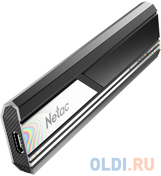 Накопитель SSD Netac USB-C 2Tb NT01ZX10-002T-32BK ZX10 2.5" черный, размер 102 x 30 x 9 мм External - фото 3