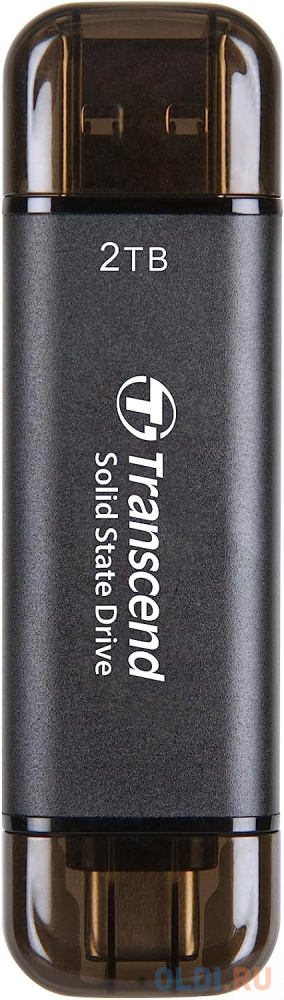 Накопитель SSD Transcend USB-C 2TB TS2TESD310C серый USB-A - фото 3