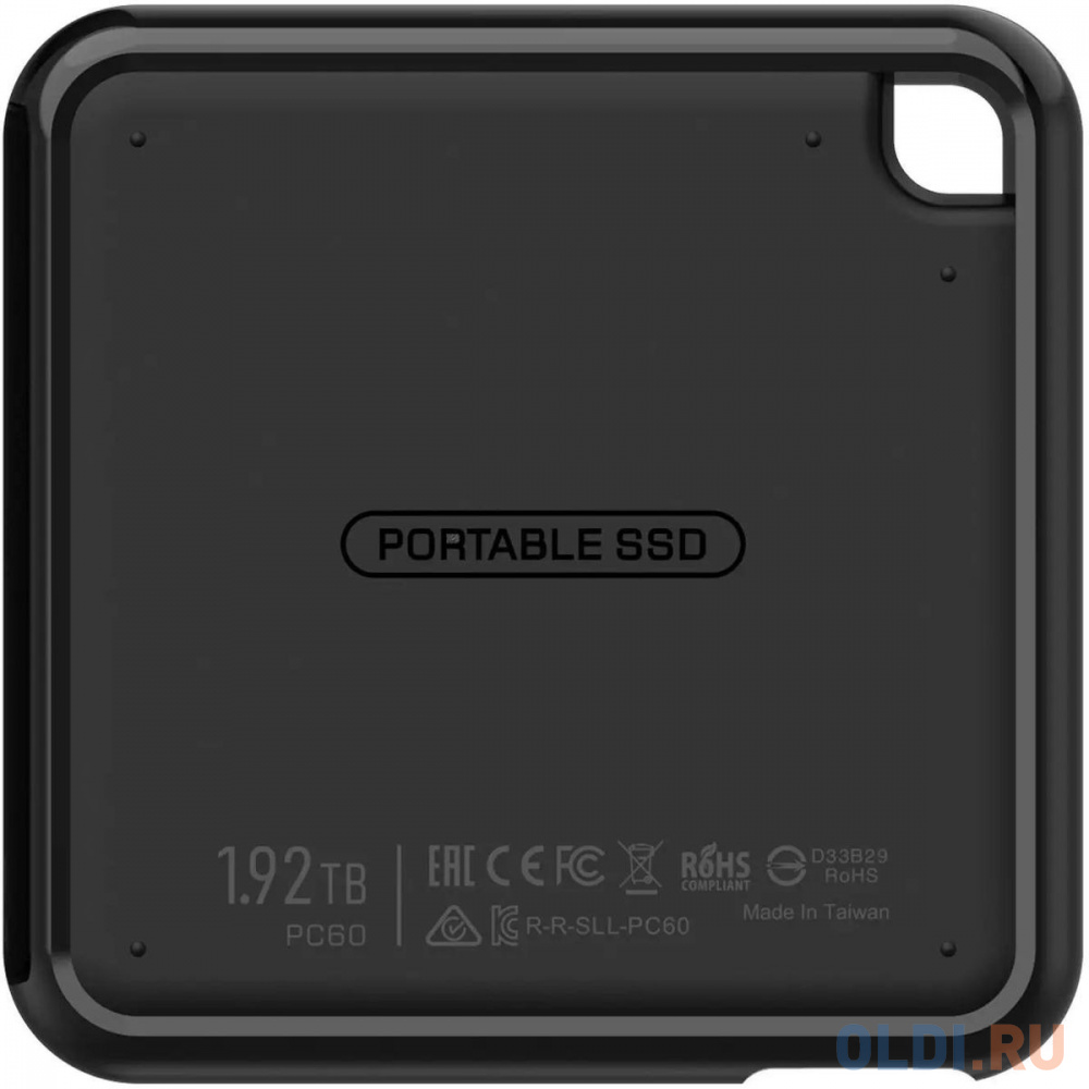 Накопитель SSD Silicon Power USB-C 1Tb SP010TBPSDPC60CK PC60 1.8&quot; черный Вид№2