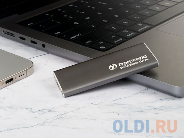 Накопитель SSD Transcend USB-C 1TB TS1TESD265C серый Вид№7