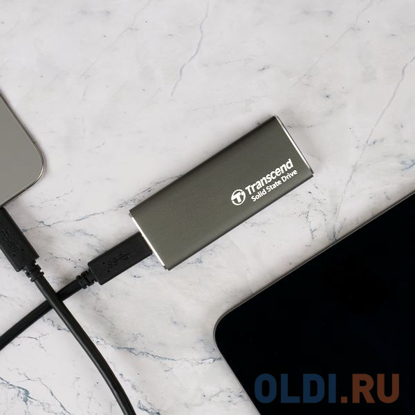 Накопитель SSD Transcend USB-C 1TB TS1TESD265C серый Вид№9