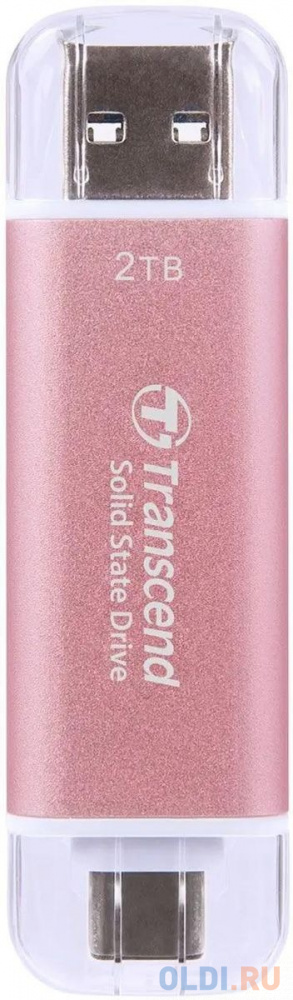 

Внешний SSD диск 2 Tb USB Type-C Transcend ESD310S розовый
