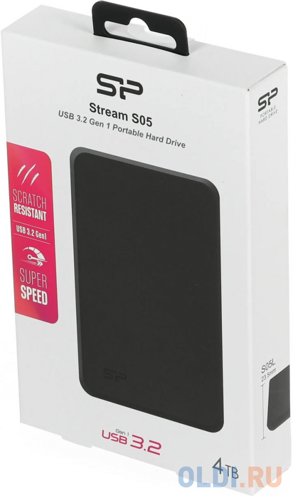 Накопитель SSD Silicon Power USB3.0 4TB SP040TBPSDS05SAK S05 Stream 1.8&quot; черный Вид№4