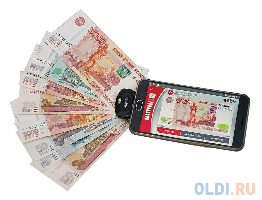 Детектор банкнот DoCash Moby 11386 автоматический рубли от OLDI