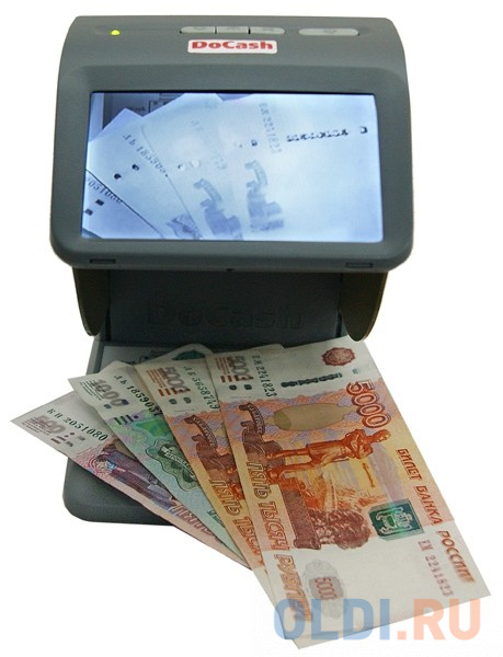 Детектор банкнот Docash mini IR/UV/AS просмотровый мультивалюта от OLDI