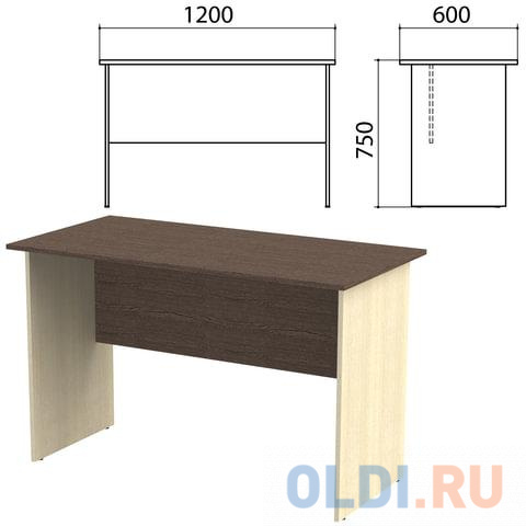 

Стол письменный "Канц", 1200х600х750 мм, цвет венге/дуб молочный (КОМПЛЕКТ)