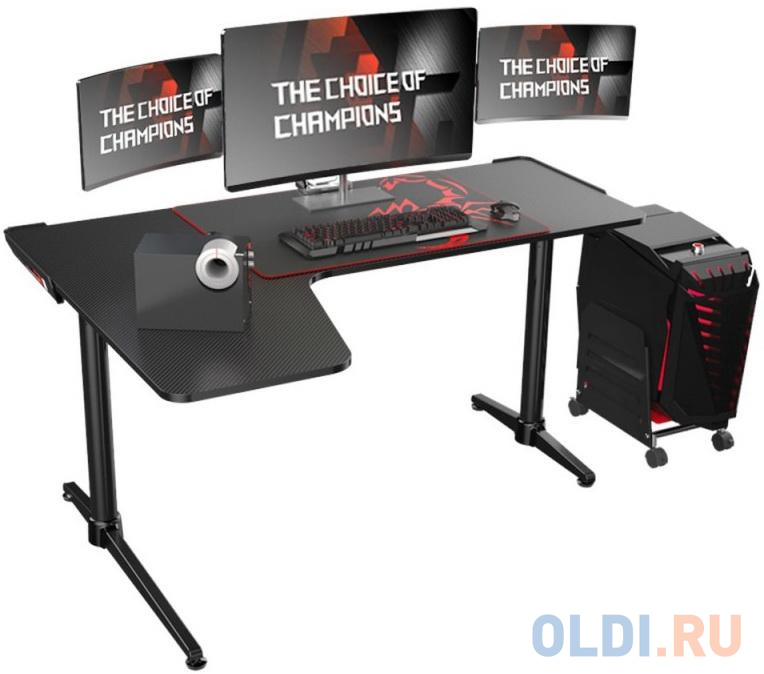Стол для компьютера (для геймеров) Eureka L60, чёрный стол для компьютера arozzi arena gaming desk