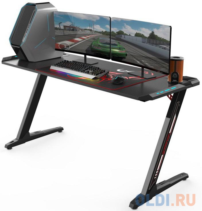 

Стол для компьютера (для геймеров) Eureka Z60 c RGB подсветкой, чёрный