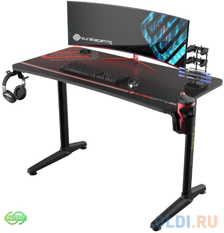 Стол для компьютера (для геймеров) EUREKA GIP 47, Black стол для компьютера arozzi arena gaming desk red