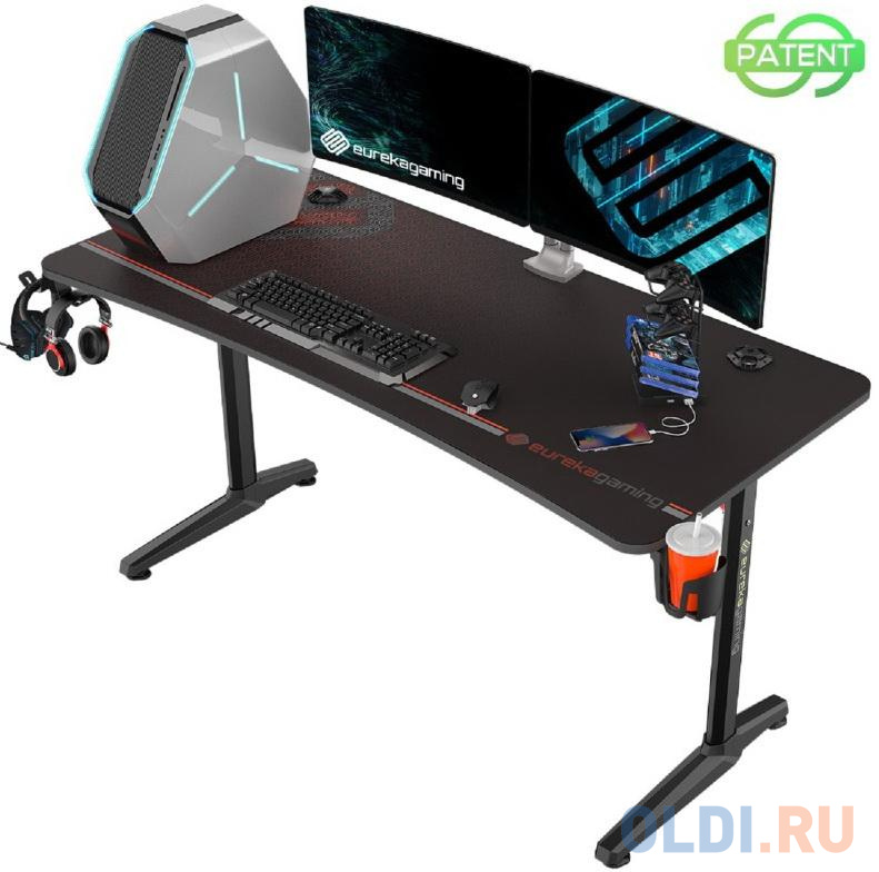 Стол для компьютера (для геймеров) EUREKA GIP 60, Black кресло для геймеров aerocool aero 2 alpha black blue сине