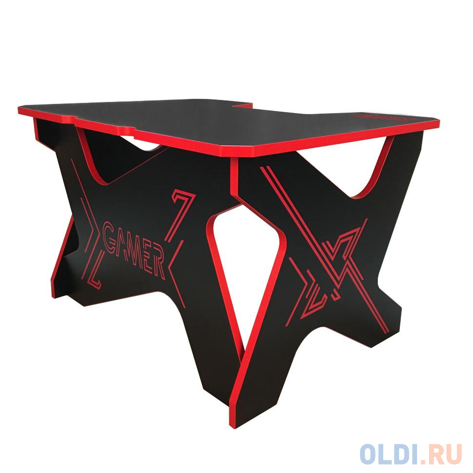 Игровой стол чёрно-красный Generic Comfort Gamer Mini Seven/DS/NR (ЛДСП Е1, 120 x 90 x 75)