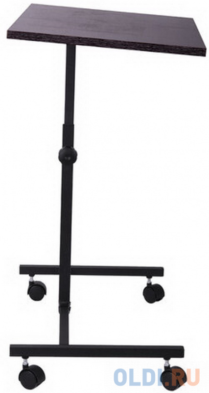 Стол BRABIX "Smart CD-015", 600х380х670-880 мм, ЛОФТ, регулируемый, колеса, металл/ЛДСП ясень, каркас черный, 641887 фото