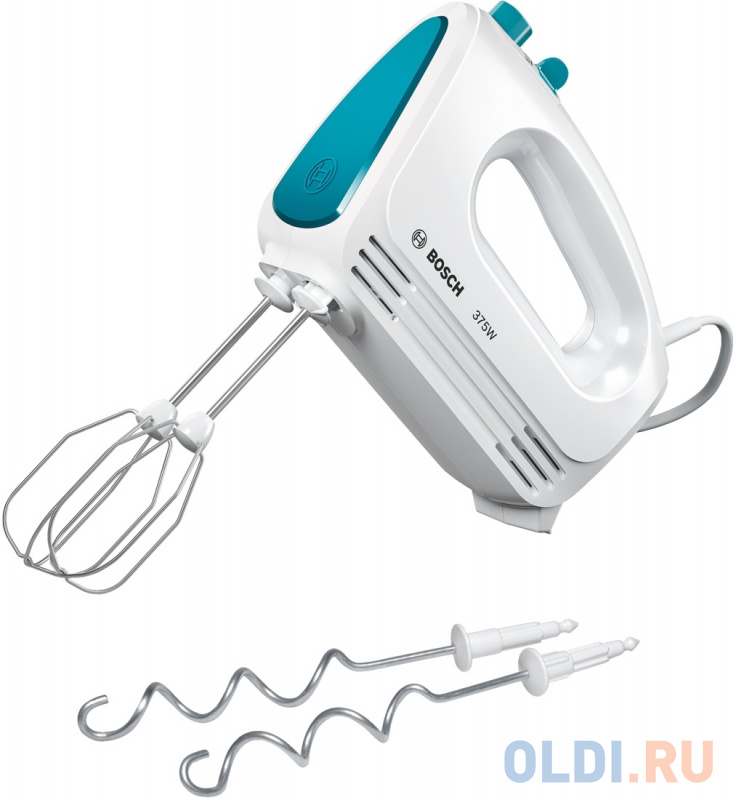 

Миксер ручной Bosch MFQ2210D 375 Вт белый бирюзовый