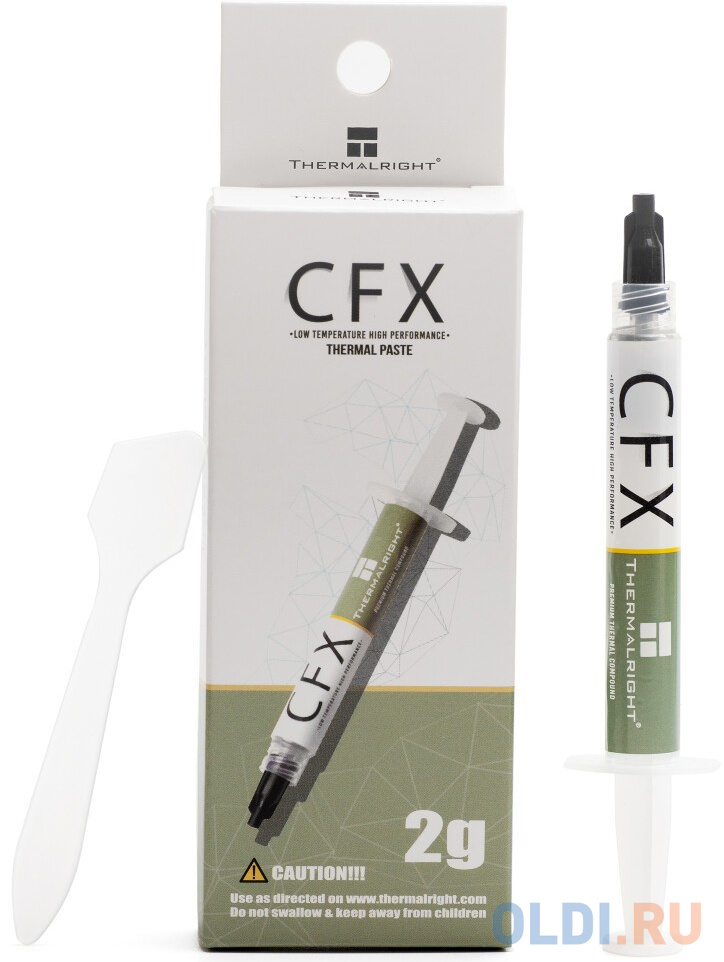 

Термопаста Thermalright CFX, 2 грамма, 12 Вт/(м·K), -50/150С