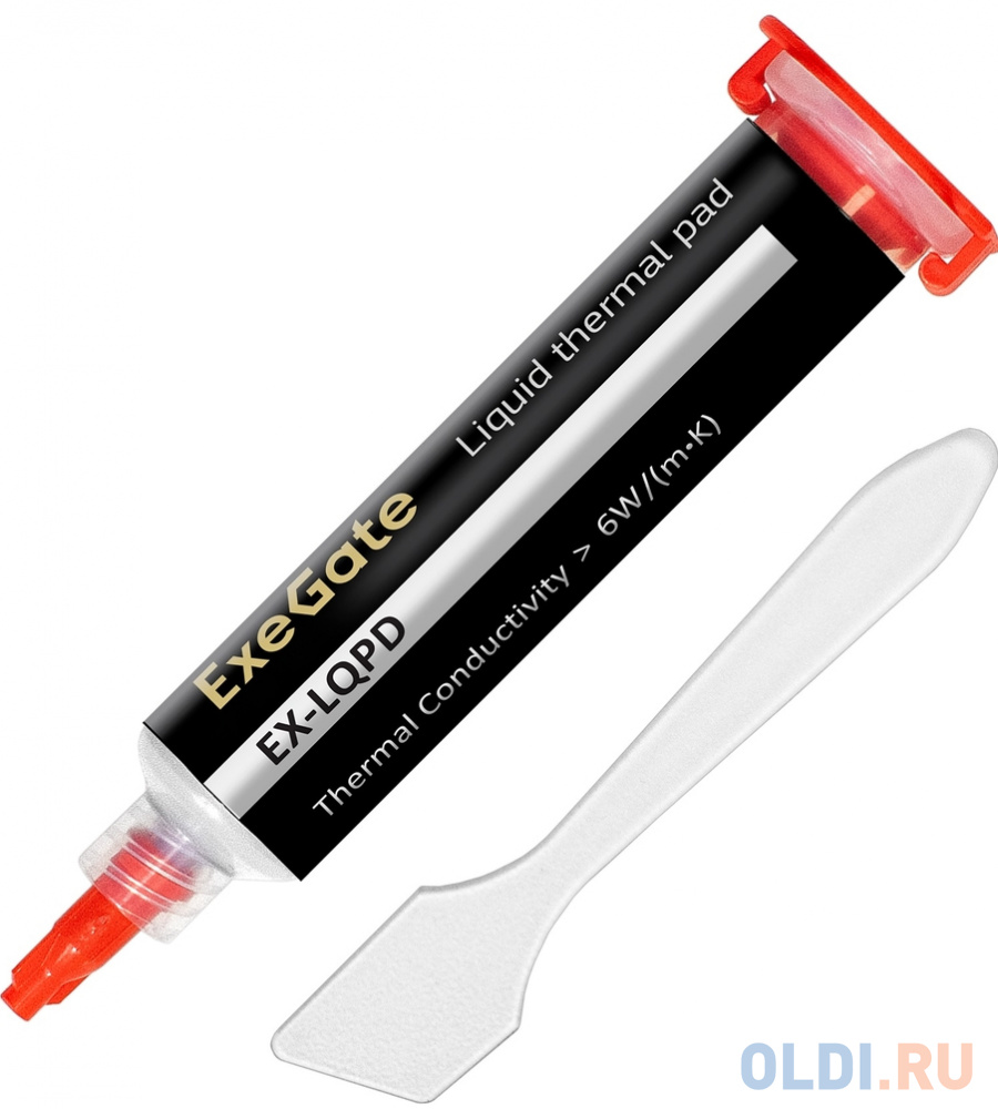 Жидкая термопрокладка ExeGate EX-LQPD (6 Вт/(м•К), 25г тюбик с лопаткой) EX296177RUS - фото 1