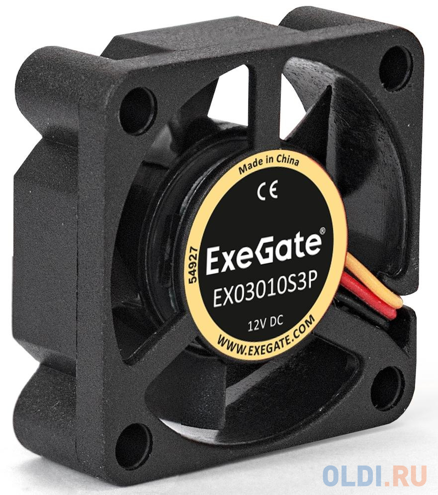 Exegate EX281210RUS Вентилятор ExeGate Mirage-S 30x30x10 подшипник скольжения, 8000 RPM, 23, 3pin exegate ex253948rus вентилятор для корпуса exegate 8025m12h mirage 80x25h 2200 об мин 3pin