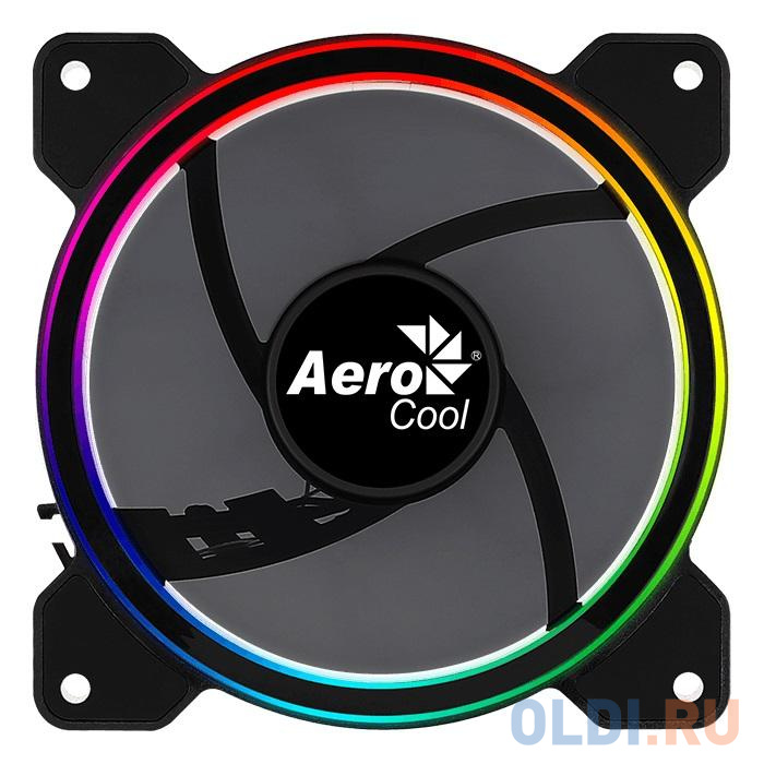 Fan Aerocool Saturn 12 FRGB Molex+3P вентилятор aerocool saturn 12f 120x120mm 4 pin molex 20db 140gr led ret