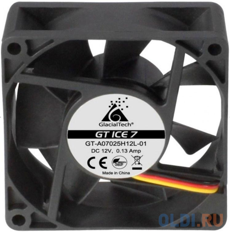 Вентилятор Glacialtech GT ICE 7 70x70x25mm 3-pin 4-pin (Molex)24dB 67gr Ret Вентилятор Glacialtech GT ICE 7 70x70x25mm 3-pin 4-pin (Molex)24dB 67gr Ret фото