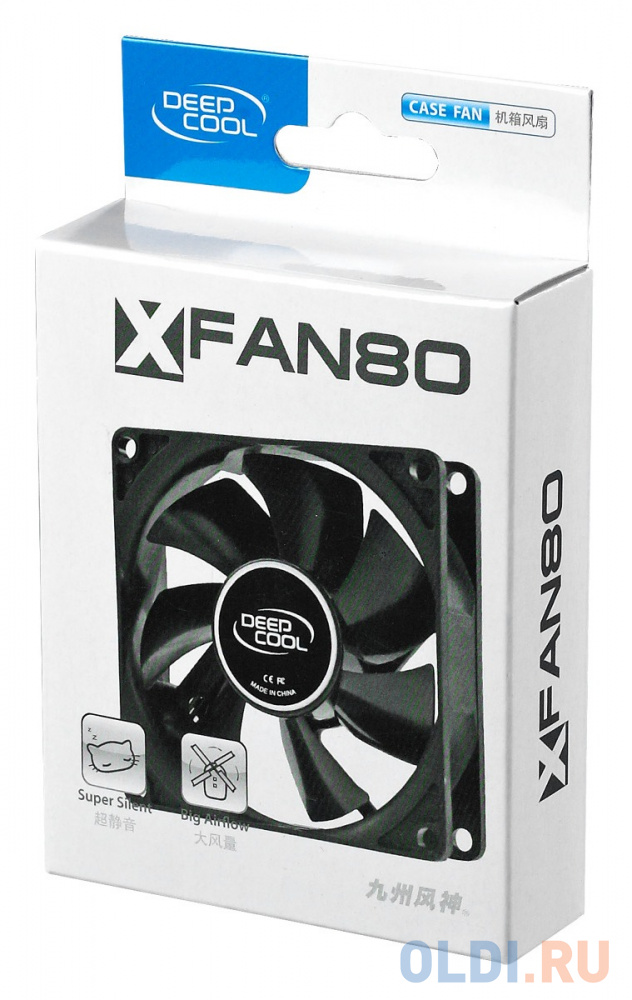 Вентилятор DeepCool XFAN 80 (Molex 20dB 1800rpm 82g) фото