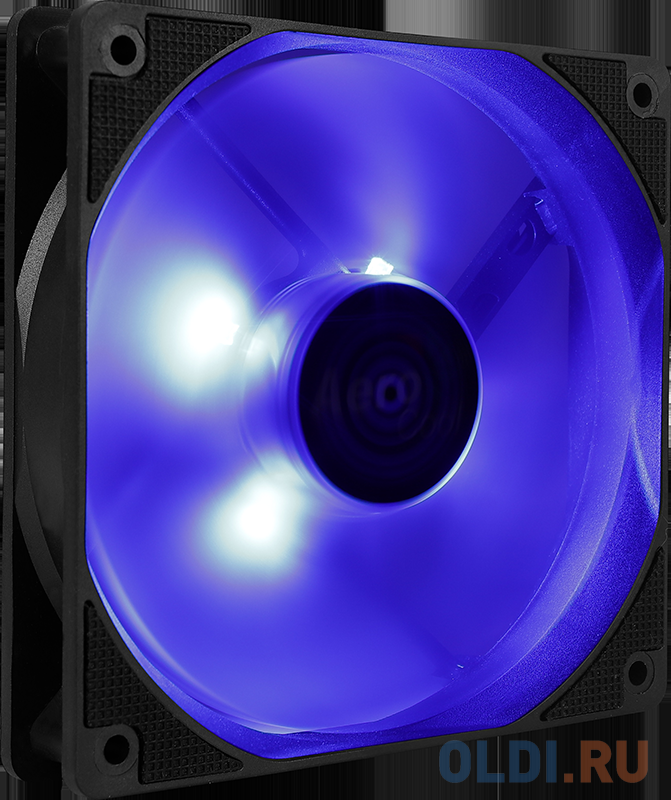 Вентилятор Aerocool Motion 12 Plus Blue , 120x120x25мм, синяя подсветка, 1200 об/мин, Molex 4-pin + 3-pin, 29.8 CFM, 22.1 дБА, съемная крыльчатка, гид MOTION 12 PLUS BLUE 120 - фото 1
