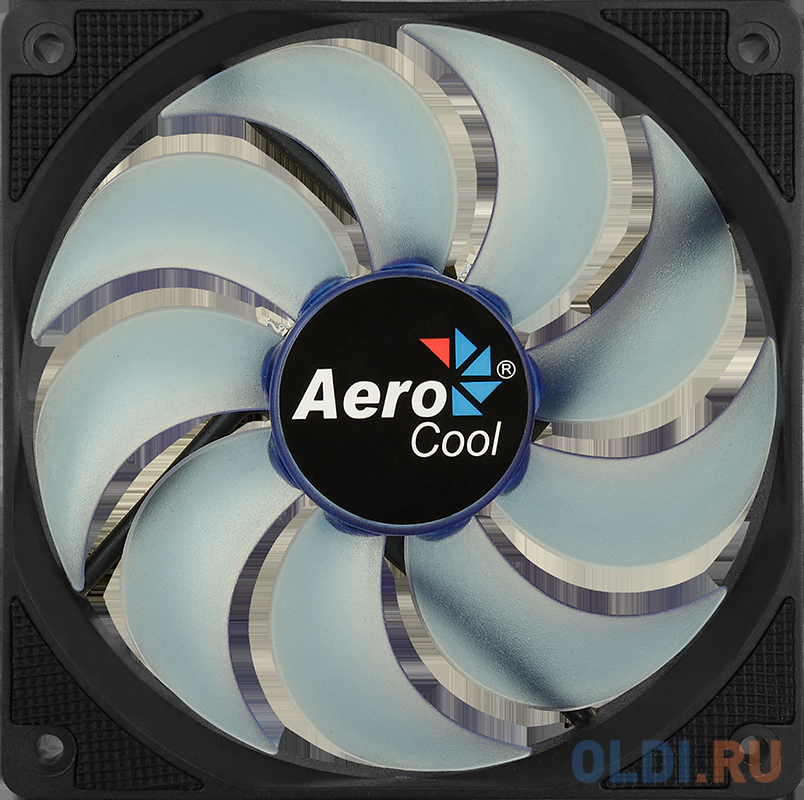 Вентилятор Aerocool Motion 12 Plus Blue , 120x120x25мм, синяя подсветка, 1200 об/мин, Molex 4-pin + 3-pin, 29.8 CFM, 22.1 дБА, съемная крыльчатка, гид MOTION 12 PLUS BLUE 120 - фото 5