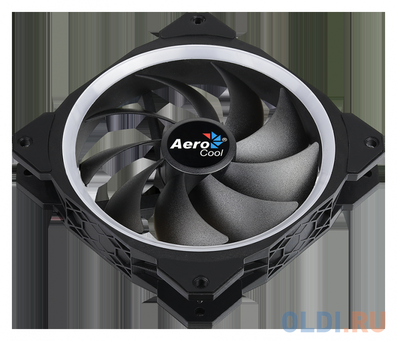 Вентилятор Aerocool ORBIT , 120x120x25мм, 16,8 млн. цветов, RGB подсветка в виде двойного кольца, 3-Pin, 1200 об/мин, 55,9 CFM, 14,1 дБА ORBIT 120 RGB - фото 2