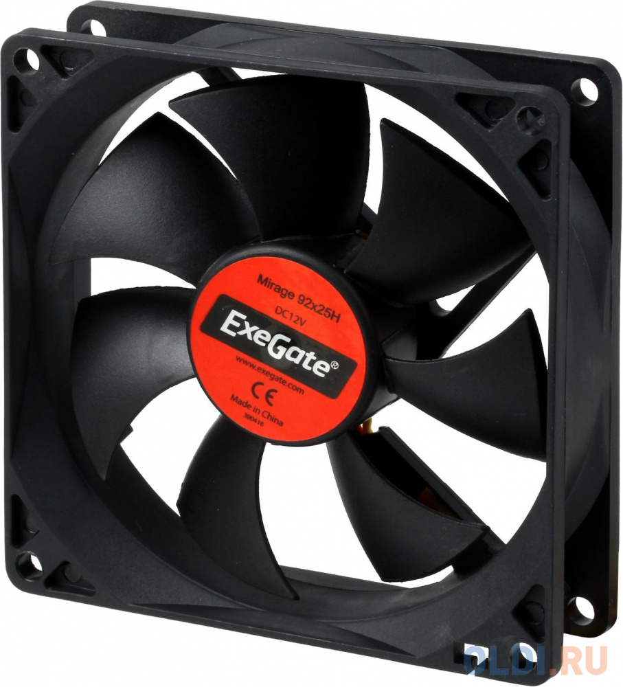 Exegate EX253950RUS Вентилятор для корпуса Exegate <9225M12H>/<Mirage 92x25H>,  2000 об./мин., 3pin вентилятор для корпуса gembird 60x60x25mm разъем 3pin d6025sm 3
