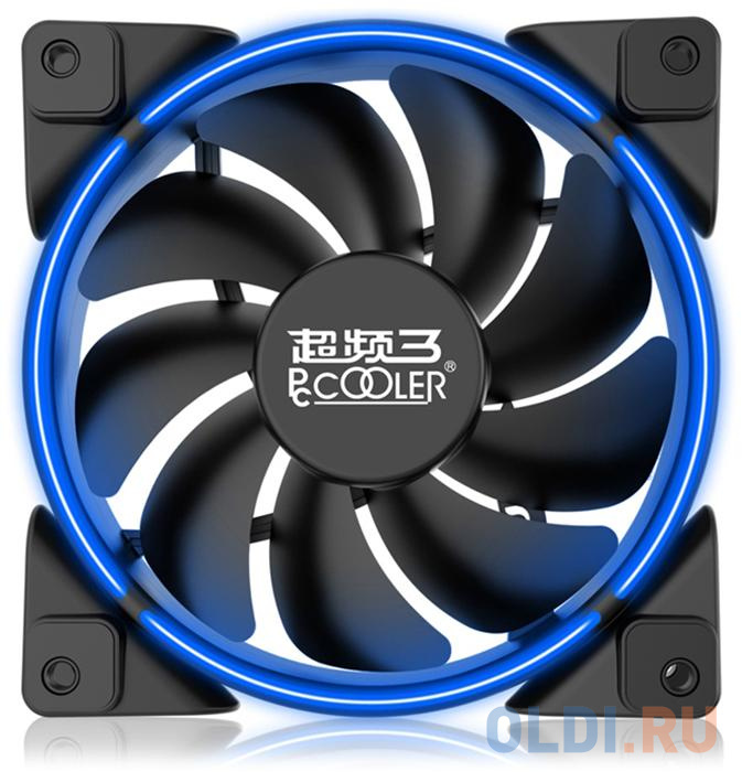 PCCooler Вентилятор CORONA BLUE 120x120x25 мм (PWM, 40шт./кор, пит. от мат.платы и БП, 800-1800 об/мин) Retail - фото 1