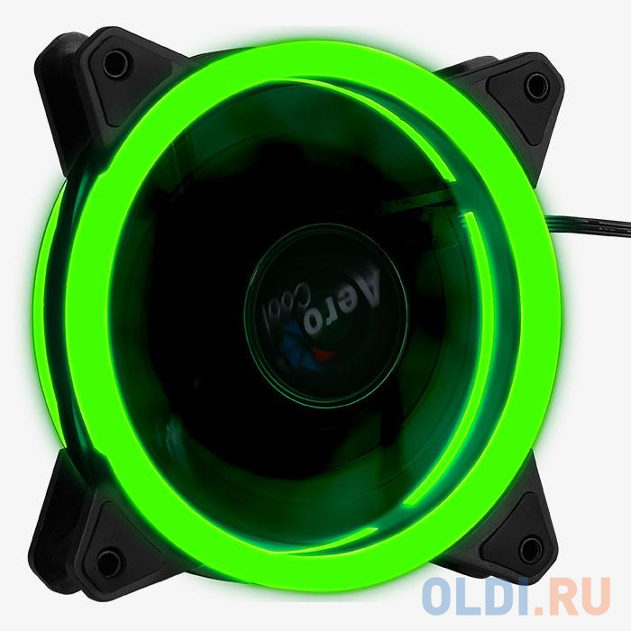 Вентилятор Aerocool REV RGB , 120x120x25мм, 16,8 млн. цветов, RGB подсветка в виде двойного кольца, 3-Pin, 1200 об/мин, 41,3 CFM, 15,1 дБА фото