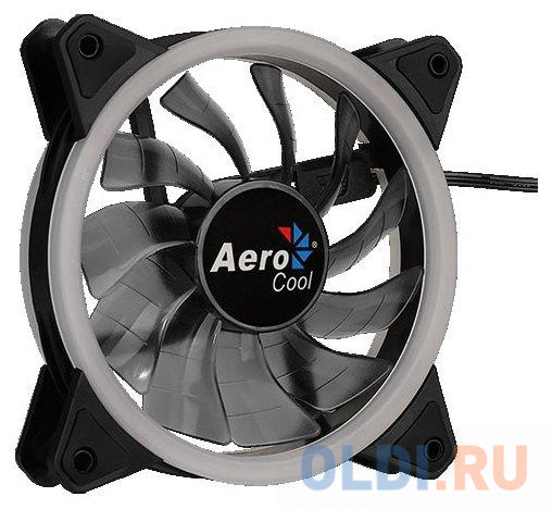 Вентилятор Aerocool REV RGB , 120x120x25мм, 16,8 млн. цветов, RGB подсветка в виде двойного кольца, 3-Pin, 1200 об/мин, 41,3 CFM, 15,1 дБА фото